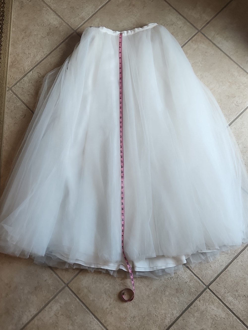 David's Bridal White Tulle Ball Gown Skirt